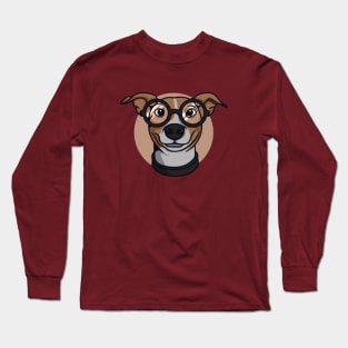 Cute dog with glasses Long Sleeve T-Shirt